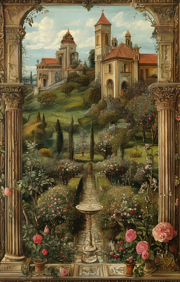 09909-1613007393-masterpiece,best quality,_lora_tbh167-sdxl_1_,illustration,style of Carlo Crivelli, A bottle of perfume in garden.png